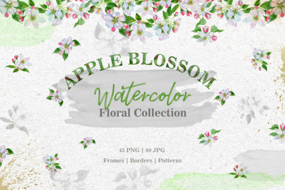 Apple Blossom Watercolor Set for Creative Projects
