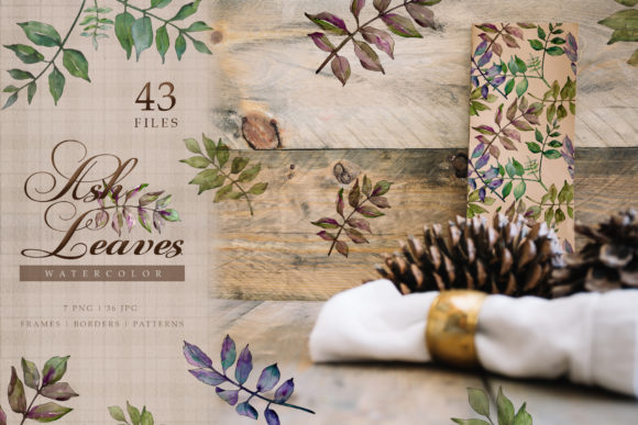 Ash Leaves Watercolor Set: A Versatile Digital Asset for Creative Projects