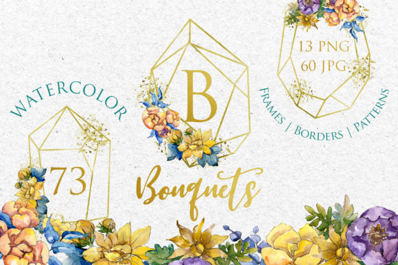 Bouquets Yellow Watercolor: A Versatile Design Asset for Creative Projects