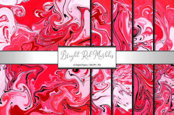 Bright Red Marble Pattern Background: Transform Your Creative Projects with Dramatic Digital Papers