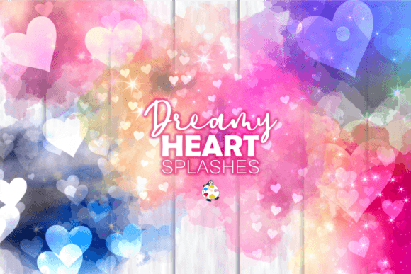 Dreamy Love Heart Splashes in Design
