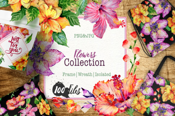 Hibiscus Watercolor Flower Set: A Versatile Creative Toolkit for DIY, Design, and Print Projects