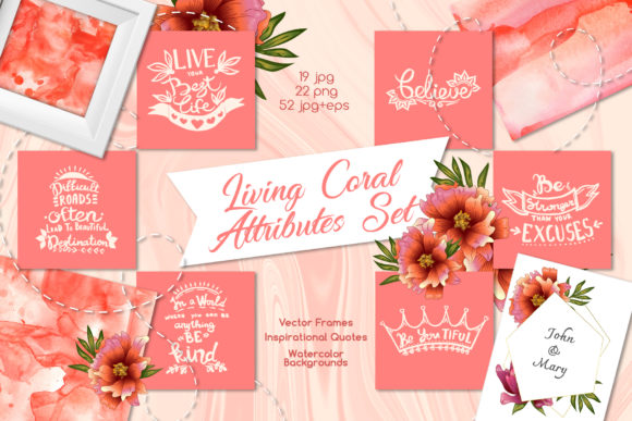 Living Coral Attributes Set Watercolor: A Practical Tool for Real Creative Projects