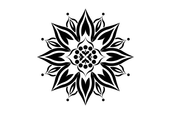 Mandala of Abstract Polar Vector Set 15: A Modern Monochrome Design Resource for Creatives