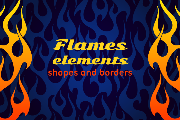 Old School Hot Rod Flame Elements Set: Bringing Classic Heat to Modern Design Projects