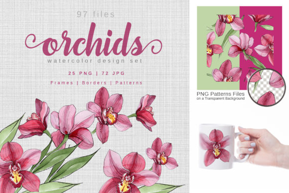 Pink Orchids Watercolor: A Treasure of Floral Art