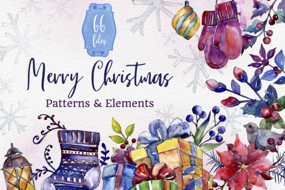 Set of Illustrations Christmas Miracle Watercolor: A Creative Toolkit for Holiday Magic