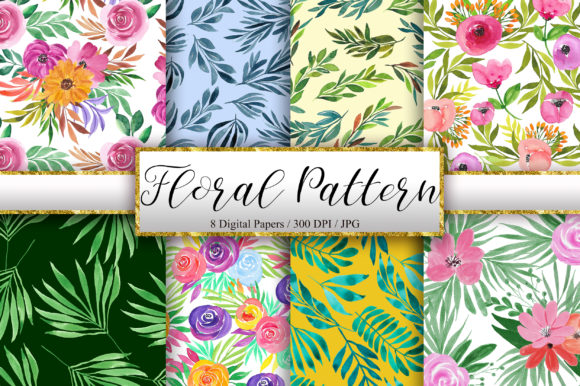 Watercolor Floral Pattern Background: A Versatile Design Resource for Creatives